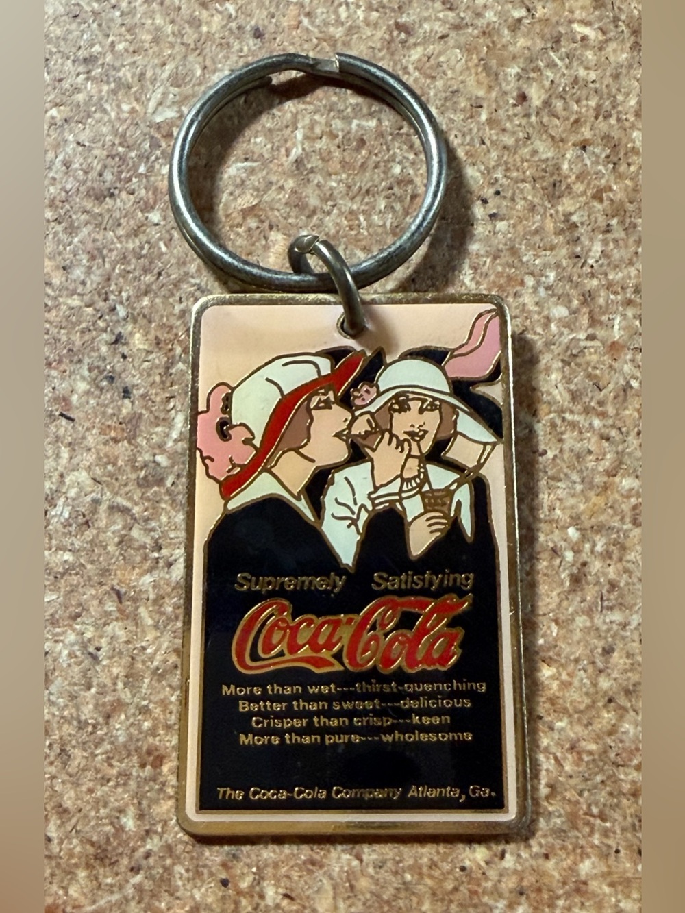 Vintage Supremely Satisfying Coca-Cola Keychain Coke Collectible